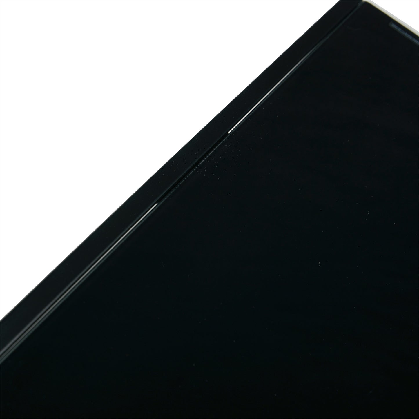 Set of 2 Square Modern Table with Tempered Glass Finish Black