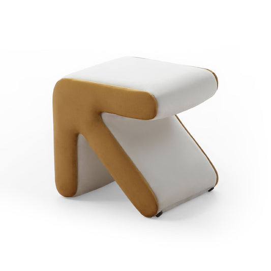 Coffee Table Arrow Design Beige+Gold