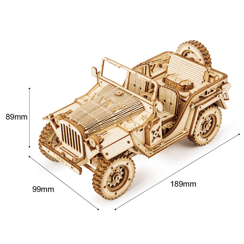 3D Wooden Puzzle Army Jeep