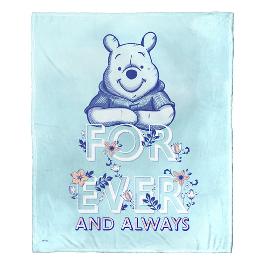 Winnie the Pooh; Forever Pooh Aggretsuko Comics Silk Touch Throw Blanket; 50" x 60"