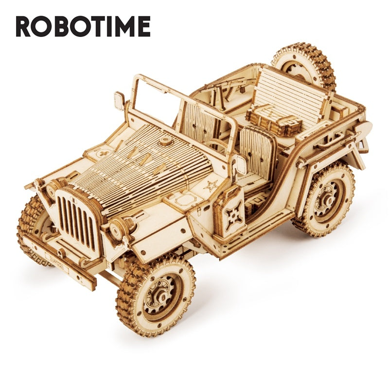3D Wooden Puzzle Army Jeep