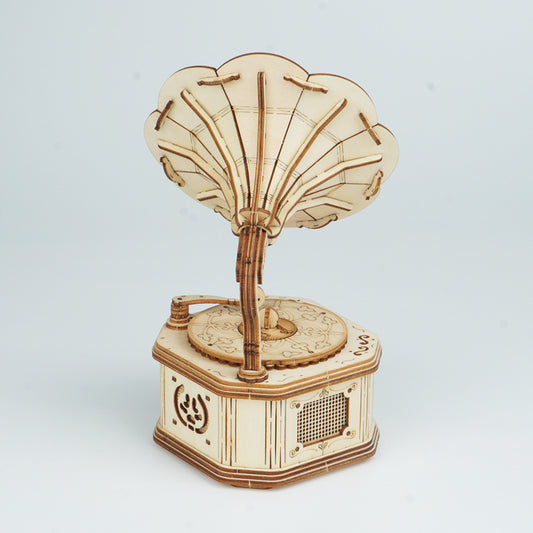 Gramophone 3D Wooden Model Building Kit