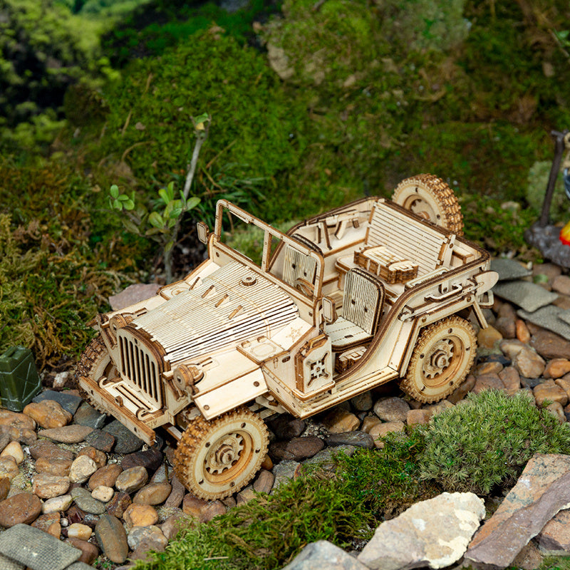 3D Wooden Puzzle Army Jeep