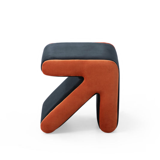 Coffee Table Arrow Design Black+Orange