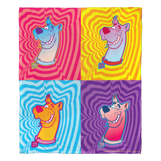 Scooby Doo; Scooby Geometrics Aggretsuko Comics Silk Touch Throw Blanket; 50" x 60"