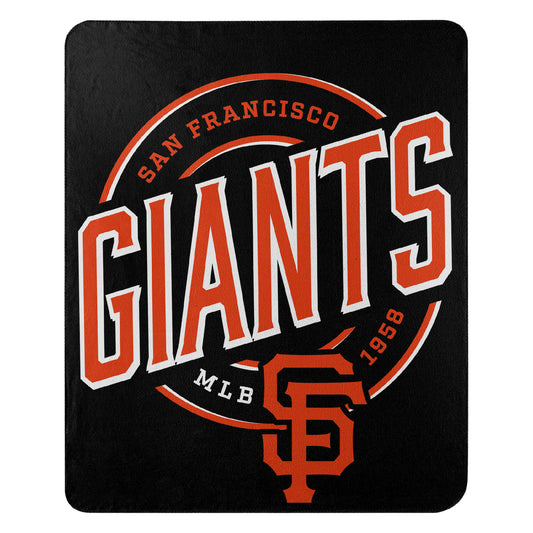 SF Giants OFFICIAL MLB "Campaign" Fleece Throw Blanket; 50" x 60"