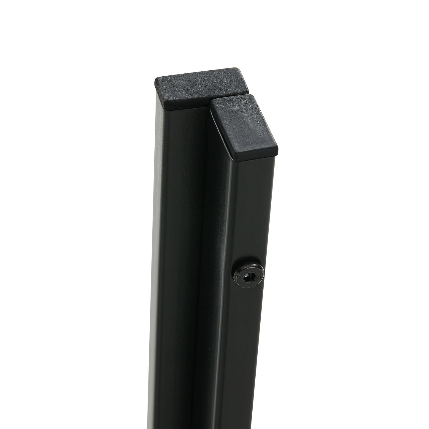 Set of 2 Square Modern Table with Tempered Glass Finish Black